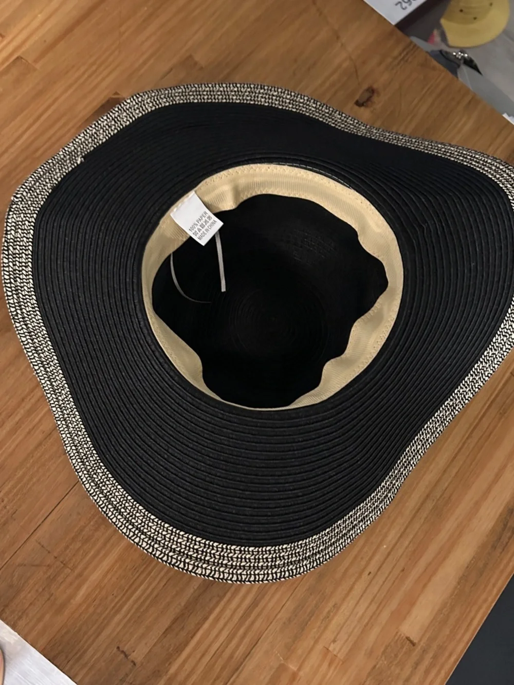 Wide-Brim Black Tassel Sun Hat Beach Vacation